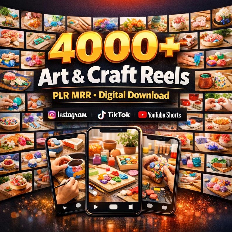 4000+ VIRAL DIY, ART & CRAFT REELS — The Ultimate Creative Content Bundle