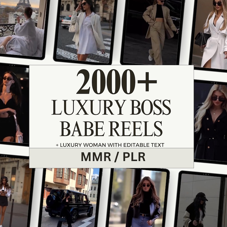 2000+ LUXURY AESTHETIC BOSS BABE REELS — The Ultimate Faceless Marketing Bundle