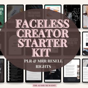 Faceless Creator Starter Kit – PLR & MRR Digital Products | Done For You Canva Templates for Passive Income