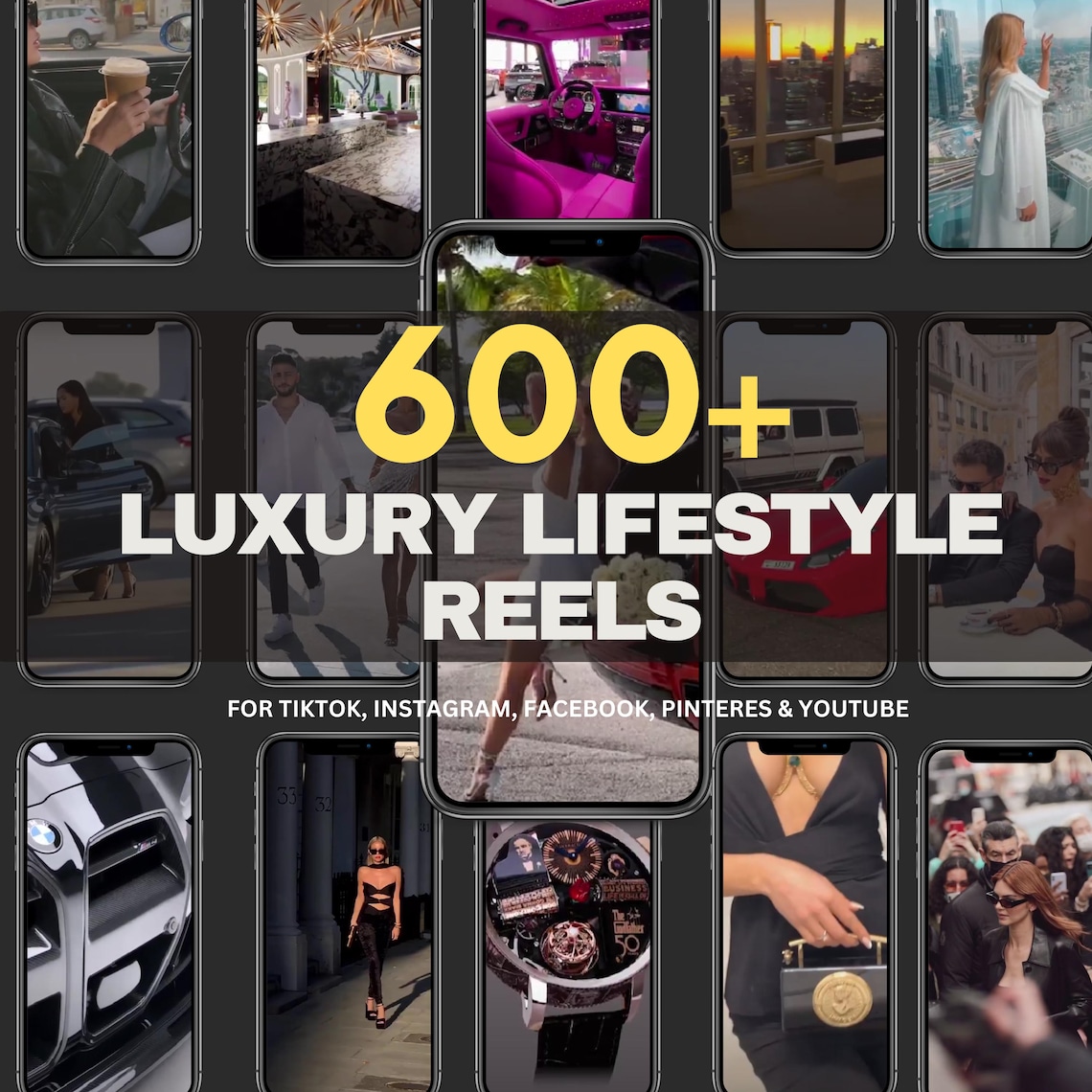 600+ VIRAL LUXURY & RICH LIFESTYLE REELS — The Ultimate High-End Content Library