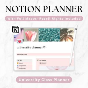 2026 ULTIMATE STUDENT NOTION DASHBOARD — All-in-One University & College Planner (PLR & MRR)