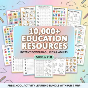 10,000+ KIDS LEARNING ADVENTURE BUNDLE — The Ultimate Educational Library (PLR & MRR)