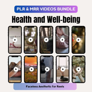 HEALTH & WELLBEING VIDEOS BUNDLE — The Aesthetic Faceless Marketing Collection (PLR & MRR)