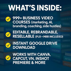 999+ ONLINE BUSINESS TRAINING VAULT — The Ultimate Digital Marketing Academy (PLR & MRR)