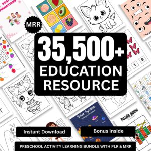 35,500+ MEGA KIDS LEARNING BUNDLE — The World’s Largest Educational & Coloring Library (PLR & MRR)